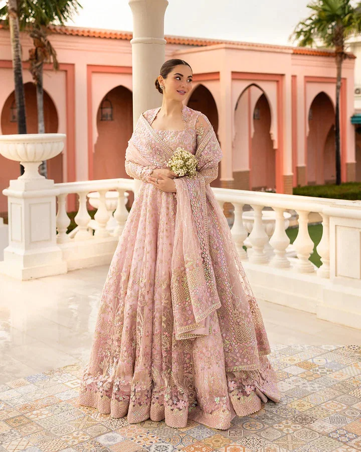 Faiza Saqlain – Ruzova in powder pink – full outfit view