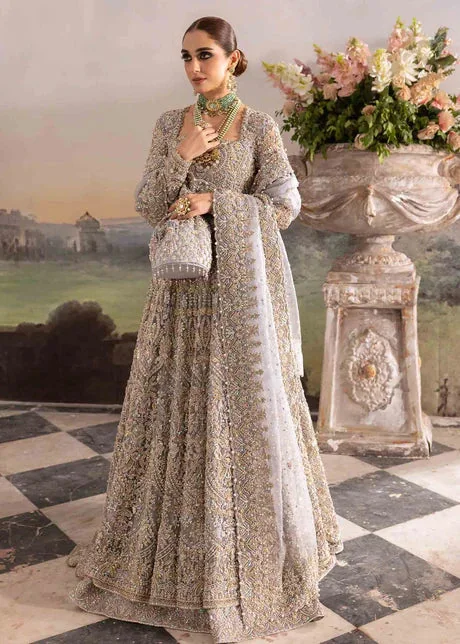 Kanwal Malik – Tania in silver grey – full outfit view